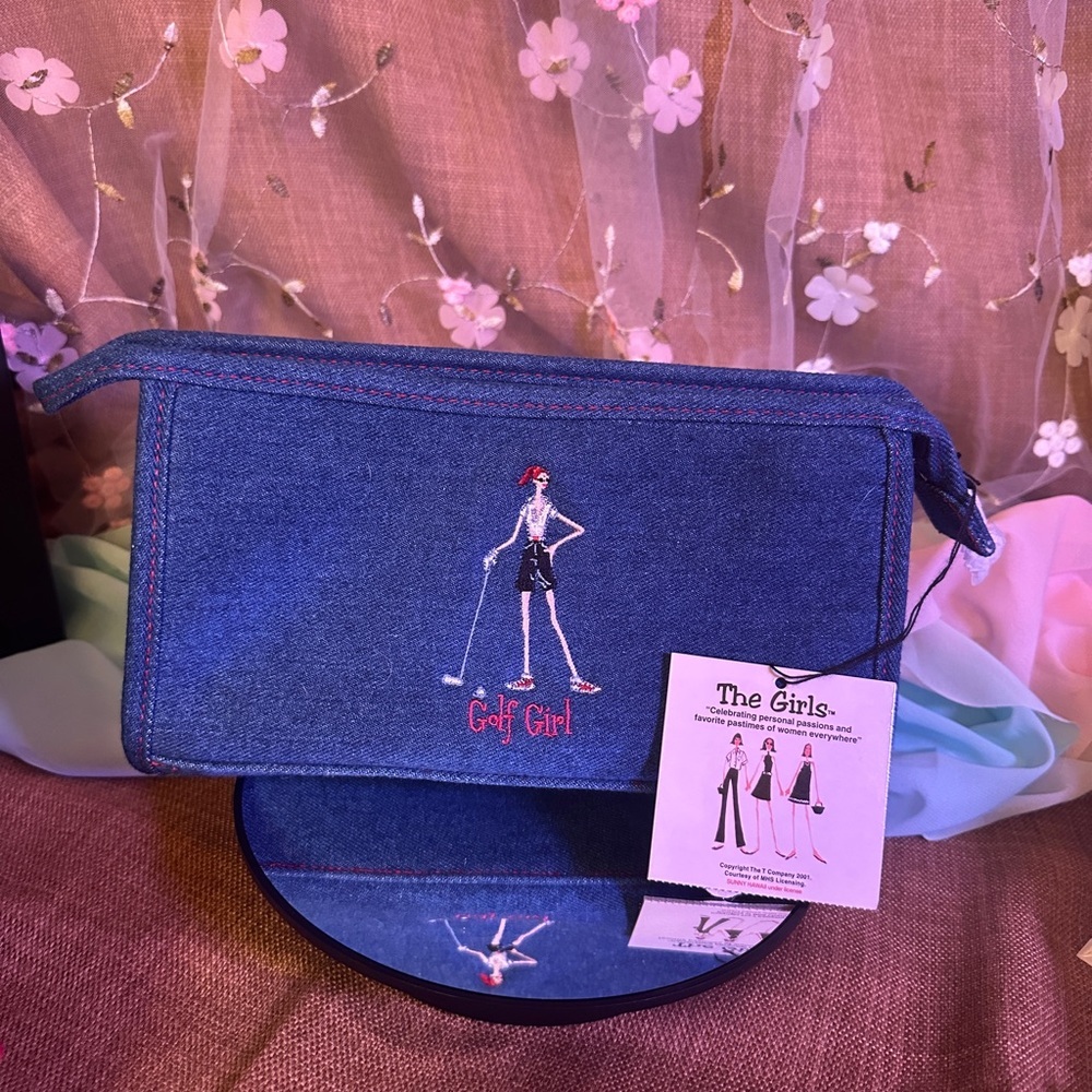 NWT The Girls by Sunny Hawaii Golf Denim Pouch